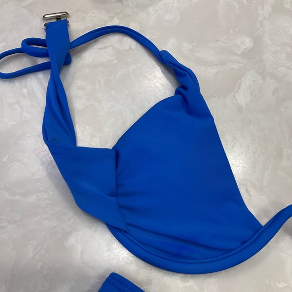 Bikini Two Piece, Royal Blue, Size M, NWOT, Removable Top Insert - Picture 3 of 10